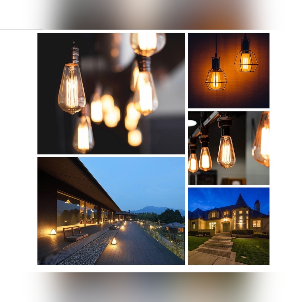 New 10pc Filament Edison Dimmable LED Light Bulbs